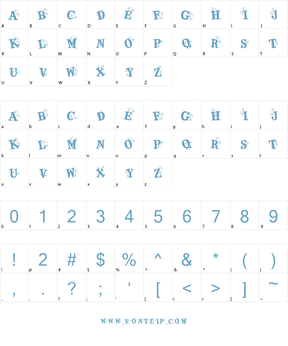 KR Kaboomerang Font Character